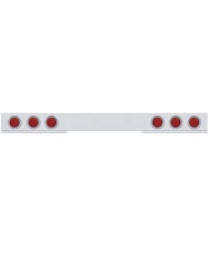 (BULK) STAINLESS STEEL 1 PIECE REAR LIGHT BAR W/ SIX 36 RED LED 4" ECONOMY LIGHT W/ VISOR - RED LENS (BULK) STAINLESS STEEL 1 PIECE REAR LIGHT BAR W/ SIX 36 RED LED 4" ECONOMY LIGHT W/ VISOR - RED LENS