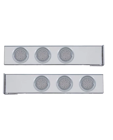 (2/BULK) CR. 2 PCS. REAR LIGHT BAR W/ SIX 36 LED 4" CLEAR LENS ECONOMY LIGHT W/ VISOR - 4 HOLE FLANGE MOUNT (2/BULK) CR. 2 PCS. REAR LIGHT BAR W/ SIX 36 LED 4" CLEAR LENS ECONOMY LIGHT W/ VISOR - 4 HOLE FLANGE MOUNT