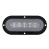 UP36956-22 LED 6" Oval Flange Mount GloLight (Turn Signal) - Amber LED/Clear Lens