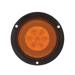UP36958-21 LED 4" Flange Mount GloLight (Turn Signal) - Amber LED/Amber Lens