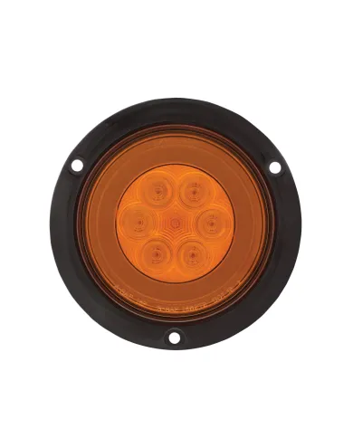 UP36958-21 LED 4" Flange Mount GloLight (Turn Signal) - Amber LED/Amber Lens