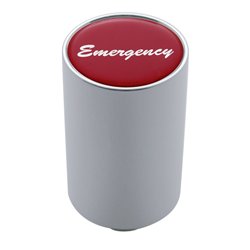 UP23758-"Emergency" 3" Air Valve Knob - Red Aluminum Sticker
