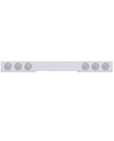 (BULK) CHROME REAR LIGHT BAR W/ SIX 10 RED LED 4" LIGHT W/ BEZEL - CLEAR LENS (BULK) CHROME REAR LIGHT BAR W/ SIX 10 RED LED 4" LIGHT W/ BEZEL - CLEAR LENS