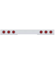 (BULK) STAINLESS STEEL 1 PIECE REAR LIGHT BAR W/ SIX 36 RED LED 4" ECONOMY LIGHT W/ BEZEL - RED LENS (BULK) STAINLESS STEEL 1 PIECE REAR LIGHT BAR W/ SIX 36 RED LED 4" ECONOMY LIGHT W/ BEZEL - RED LENS
