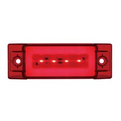 UP36977-16 LED Rectangular GloLight (Clearance/Marker) - Red LED/ Red Lens