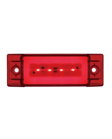 UP36977-16 LED Rectangular GloLight (Clearance/Marker) - Red LED/ Red Lens