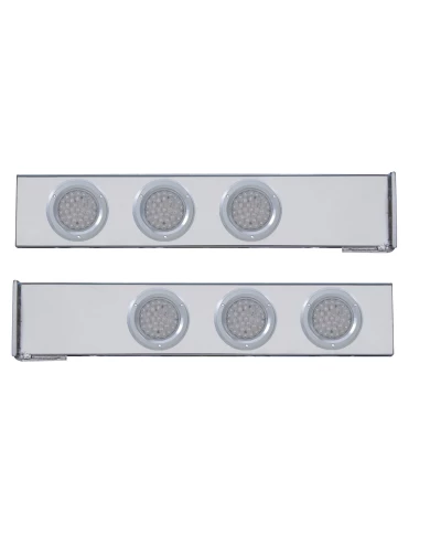(2/BULK) CR. 2 PCS. REAR LIGHT BAR W/ SIX 36 LED 4" CLEAR LENS ECONOMY LIGHT W/ BEZEL - 4 HOLE FLANGE MOUNT (2/BULK) CR. 2 PCS. REAR LIGHT BAR W/ SIX 36 LED 4" CLEAR LENS ECONOMY LIGHT W/ BEZEL - 4 HOLE FLANGE MOUNT