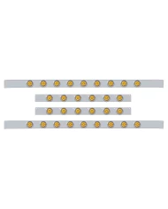 (BULK) S.S. KW 60" SLEEPER LIGHT PANEL WITH THIRTY 9 AMBER LED 2" LIGHT WITH VISOR - AMBER LENS