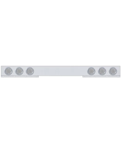 (BULK) CHROME 1 PIECE REAR LIGHT BAR W/ SIX 7 RED LED 4" ECONOMY LIGHT W/ BEZEL - CLEAR LENS (BULK) CHROME 1 PIECE REAR LIGHT BAR W/ SIX 7 RED LED 4" ECONOMY LIGHT W/ BEZEL - CLEAR LENS