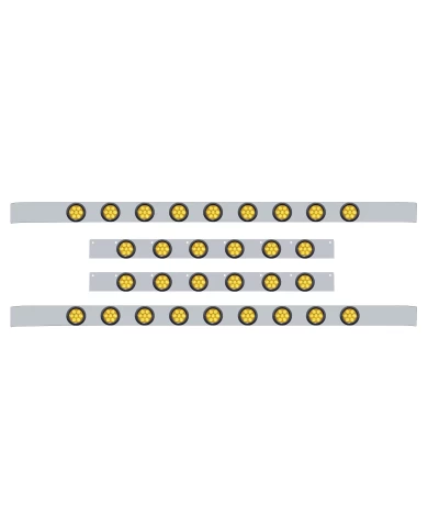 (BULK) S.S. KW 60" SLEEPER LIGHT PANEL WITH THIRTY 7 AMBER LED 2" REFLECTOR LT WITH GROMMET - AMBER LENS (BULK) S.S. KW 60" SLEEPER LIGHT PANEL WITH THIRTY 7 AMBER LED 2" REFLECTOR LT WITH GROMMET - AMBER LENS