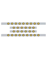 (BULK) S.S. KW 60" SLEEPER LIGHT PANEL WITH THIRTY 7 AMBER LED 2" REFLECTOR LT WITH GROMMET - AMBER LENS