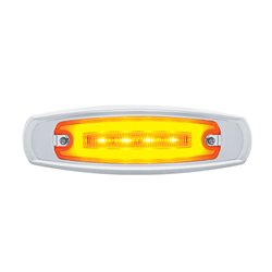 UP36980-16 LED Rectangular GloLight With Bezel (Clearance/Marker) - Amber LED/Amber Lens