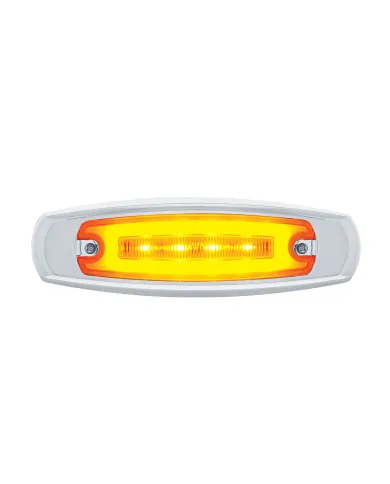 UP36980-16 LED Rectangular GloLight With Bezel (Clearance/Marker) - Amber LED/Amber Lens