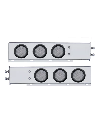 (2/BULK) CR. SPRING LOADED REAR LIGHT BAR W/ SIX 36 RED LED 4" CLEAR LENS LIGHT W/ GROMMET - 2 1/2" BOLT PATTERN (2/BULK) CR. SPRING LOADED REAR LIGHT BAR W/ SIX 36 RED LED 4" CLEAR LENS LIGHT W/ GROMMET - 2 1/2" BOLT PATTERN