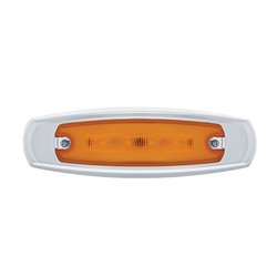UP36980-16 LED Rectangular GloLight With Bezel (Clearance/Marker) - Amber LED/Amber Lens