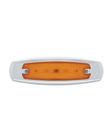 UP36980-16 LED Rectangular GloLight With Bezel (Clearance/Marker) - Amber LED/Amber Lens