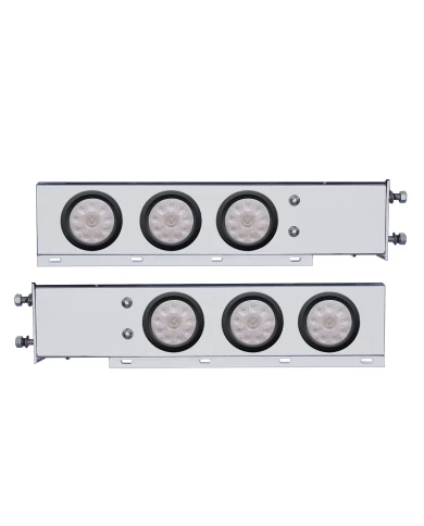 (2/BULK) ECONOMY 430 S.S. SPRING LOADED REAR LIGHT BAR W/ SIX 10 RED LED 4" LIGHT W/ GROMMET - CLEAR LENS (2 1/2" B.P.) (2/BULK) ECONOMY 430 S.S. SPRING LOADED REAR LIGHT BAR W/ SIX 10 RED LED 4" LIGHT W/ GROMMET - CLEAR LENS (2 1/2" B.P.)