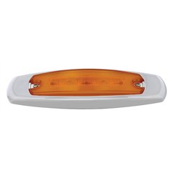 UP36980-16 LED Rectangular GloLight With Bezel (Clearance/Marker) - Amber LED/Amber Lens