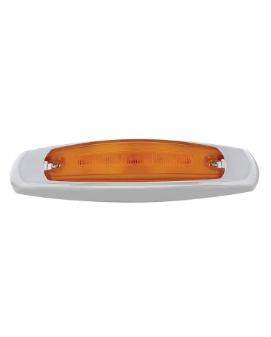 UP36980-16 LED Rectangular GloLight With Bezel (Clearance/Marker) - Amber LED/Amber Lens