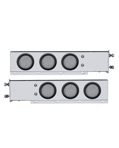 (2/BULK) ECONOMY 430 S.S. SPRING LOADED REAR LIGHT BAR W/ SIX 36 RED LED 4" CLEAR LENS LIGHT W/ GROMMET - 2 1/2" BOLT PATTERN (2/BULK) ECONOMY 430 S.S. SPRING LOADED REAR LIGHT BAR W/ SIX 36 RED LED 4" CLEAR LENS LIGHT W/ GROMMET - 2 1/2" BOLT PATTERN