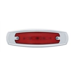 UP36981-16 LED Rectangular GloLight With Bezel (Clearance/Marker) - Red LED/Red Lens