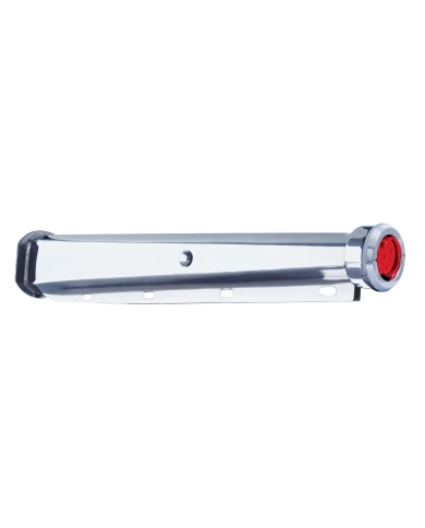 (2/BULK) 30" CR. SPRING LOADED MUD FLAP HANGER 2 1/2" BOLT CENTER WITH 2" REFLECTOR 9 LED END CAP WITH BEZEL - RED LED / RED LEN (2/BULK) 30" CR. SPRING LOADED MUD FLAP HANGER 2 1/2" BOLT CENTER WITH 2" REFLECTOR 9 LED END CAP WITH BEZEL - RED LED / RED LEN