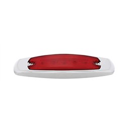 UP36981-16 LED Rectangular GloLight With Bezel (Clearance/Marker) - Red LED/Red Lens