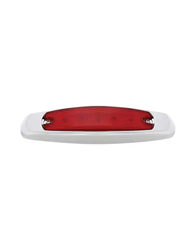 UP36981-16 LED Rectangular GloLight With Bezel (Clearance/Marker) - Red LED/Red Lens