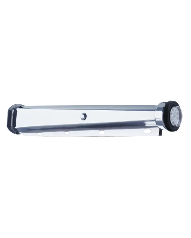 (2/BULK) 30" CR. SPRING LOADED MUD FLAP HANGER 2 1/2" BOLT CENTER WITH 2" REFLECTOR 9 LED END CAP WITH GROMMET - AMB LED/CLR LEN (2/BULK) 30" CR. SPRING LOADED MUD FLAP HANGER 2 1/2" BOLT CENTER WITH 2" REFLECTOR 9 LED END CAP WITH GROMMET - AMB LED/CLR LEN