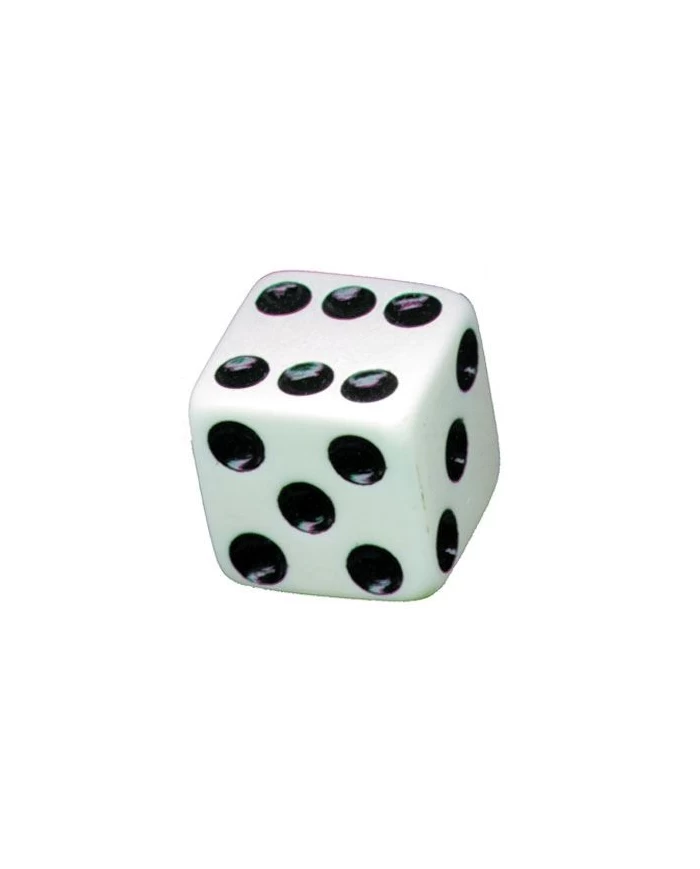(4/CARD) DICE VALVE CAPS - WHITE W/ BLACK DOT