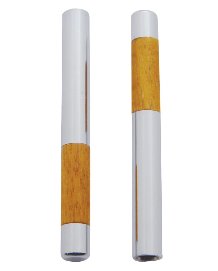 (2/CARD) CHROME & WALNUT FINISH DOOR LOCK KNOBS (2/CARD) CHROME & WALNUT FINISH DOOR LOCK KNOBS