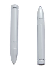 (2/CARD) CHROME BULLET SHAPE DOOR LOCK KNOBS (2/CARD) CHROME BULLET SHAPE DOOR LOCK KNOBS