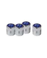 (4/CARD) DIAMOND VALVE CAPS - BLUE