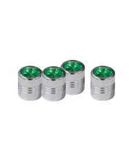 (4/CARD) DIAMOND VALVE CAPS - GREEN