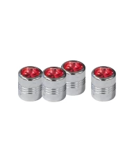 (4/CARD) DIAMOND VALVE CAPS - RED (4/CARD) DIAMOND VALVE CAPS - RED