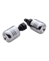 (2/CARD) CHROME LICENSE PLATE FASTENER W/ DIAMOND - CLEAR