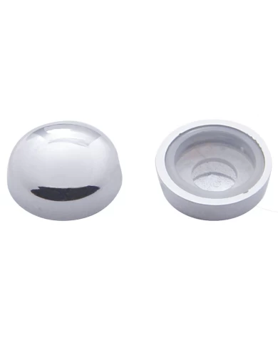 (10/CARD) CHROME PLASTIC SNAP-ON CAP - SIZE 10/12 SCREW (10/CARD) CHROME PLASTIC SNAP-ON CAP - SIZE 10/12 SCREW