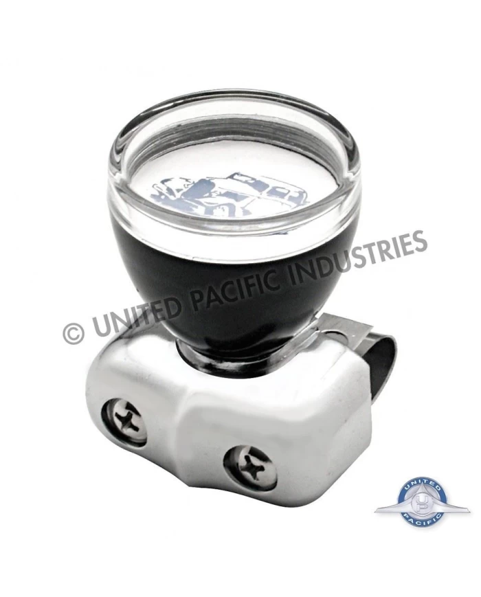 (CARD) BLACK STEERING WHEEL SPINNER