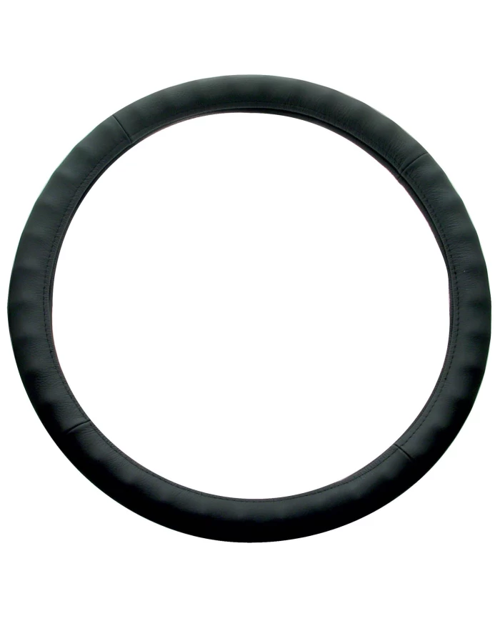 (BOX) 18" ENGINEERED LEATHER STEERING WHEEL COVER - BLACK (BOX) 18" ENGINEERED LEATHER STEERING WHEEL COVER - BLACK