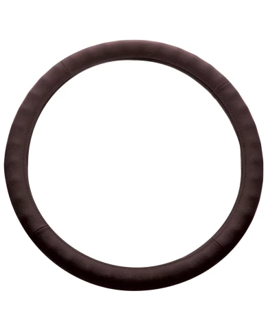 (BOX) 18" ENGINEERED LEATHER STEERING WHEEL COVER - BURGUNDY (BOX) 18" ENGINEERED LEATHER STEERING WHEEL COVER - BURGUNDY