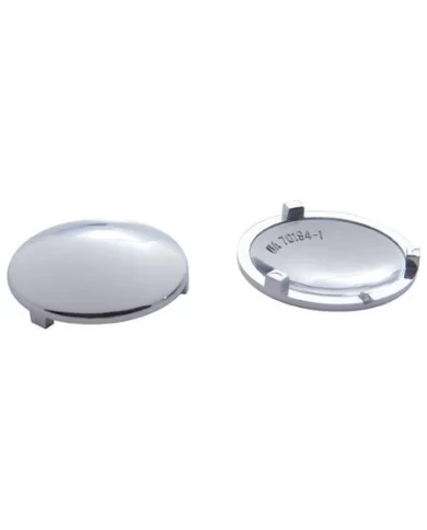 (10/CARD) CHROME PLASTIC KENWORTH BUTTON COVER (10/CARD) CHROME PLASTIC KENWORTH BUTTON COVER