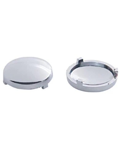 (10/CARD) CHROME PLASTIC FREIGHTLINER/INTERNATIONAL BUTTON COVER (10/CARD) CHROME PLASTIC FREIGHTLINER/INTERNATIONAL BUTTON COVER