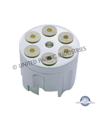 (CARD) CHROME ALUMINUM GUN CYLINDER GEARSHIFT KNOB - 9/10 SPEED EATON STYLE SHIFTERS (CARD) CHROME ALUMINUM GUN CYLINDER GEARSHIFT KNOB - 9/10 SPEED EATON STYLE SHIFTERS