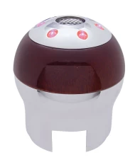 *CLOSEOUT* (CARD) CHROME ALUMINUM 9/10 SPEED "D" SHAPE 6 LED GEARSHIFT KNOB W/ WOOD ACCENT - RED *CLOSEOUT* (CARD) CHROME ALUMINUM 9/10 SPEED "D" SHAPE 6 LED GEARSHIFT KNOB W/ WOOD ACCENT - RED