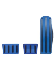 (3/BOX) ANODIZED BLUE ALUMINUM FREIGHTLINER PEDAL SET W/ RUBBER INSERT - BLACK (3/BOX) ANODIZED BLUE ALUMINUM FREIGHTLINER PEDAL SET W/ RUBBER INSERT - BLACK