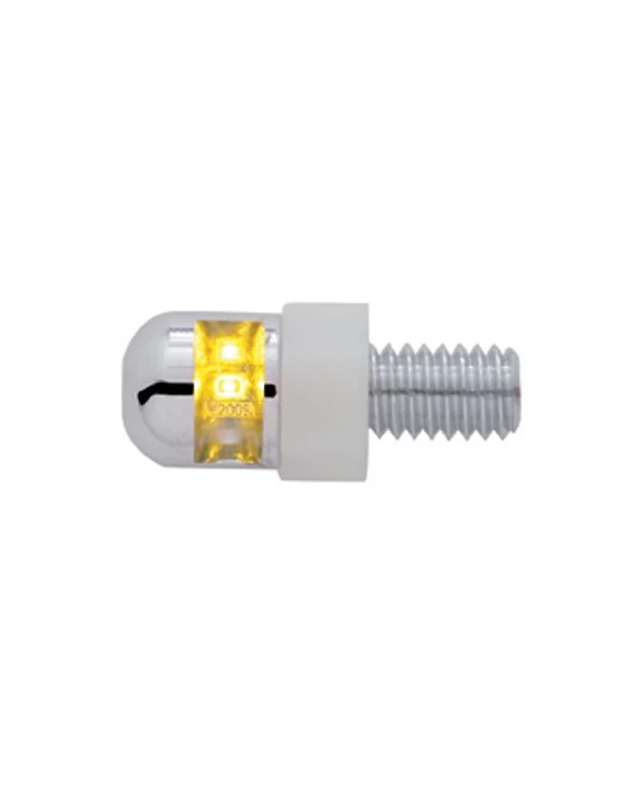 (2/CARD) SINGLE AMBER LED FASTENER W/ STAINLESS STEEL HOUSING (2/CARD) SINGLE AMBER LED FASTENER W/ STAINLESS STEEL HOUSING