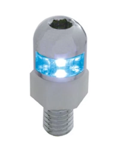 (2/CARD) SINGLE BLUE LED FASTENER W/ STAINLESS STEEL HOUSING (2/CARD) SINGLE BLUE LED FASTENER W/ STAINLESS STEEL HOUSING