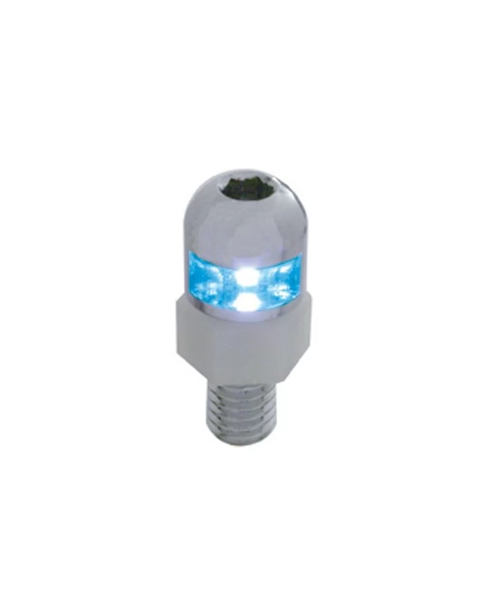 (2/CARD) SINGLE BLUE LED FASTENER W/ STAINLESS STEEL HOUSING