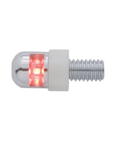 (2/CARD) SINGLE RED LED FASTENER W/ STAINLESS STEEL HOUSING (2/CARD) SINGLE RED LED FASTENER W/ STAINLESS STEEL HOUSING