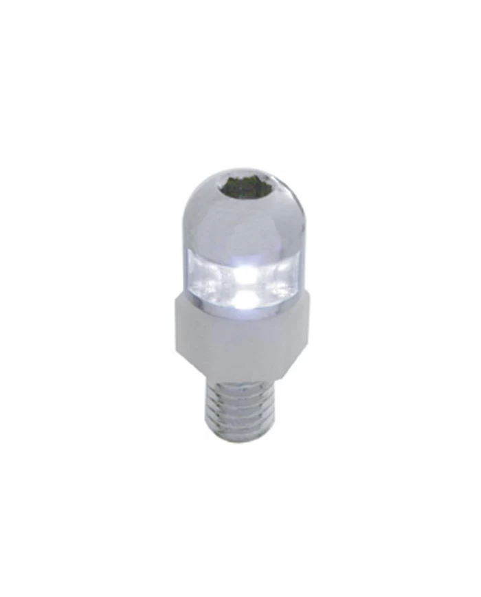 (2/CARD) SINGLE WHITE LED FASTENER W/ STAINLESS STEEL HOUSING